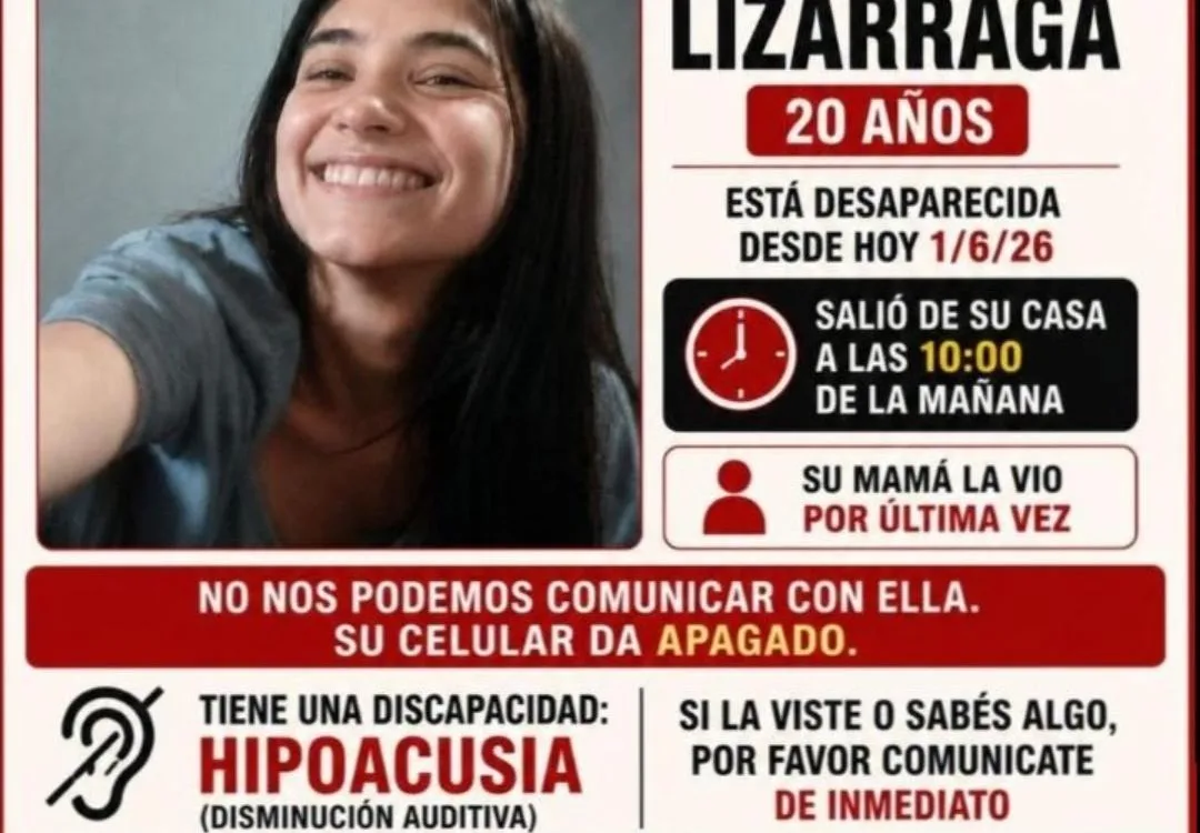 Preocupación en Tucumán por la desaparición de Sofía Lizárraga