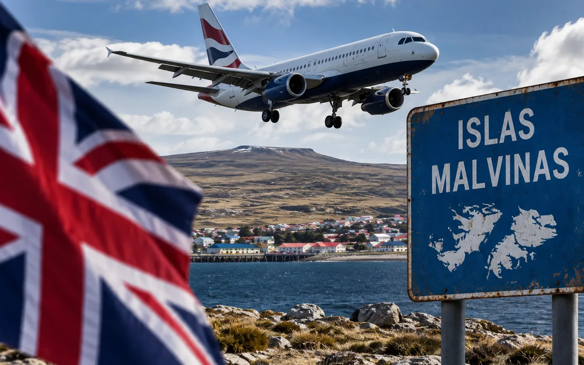 Argentina denunció a una empresa británica por realizar vuelos ilegales a las Islas Malvinas.